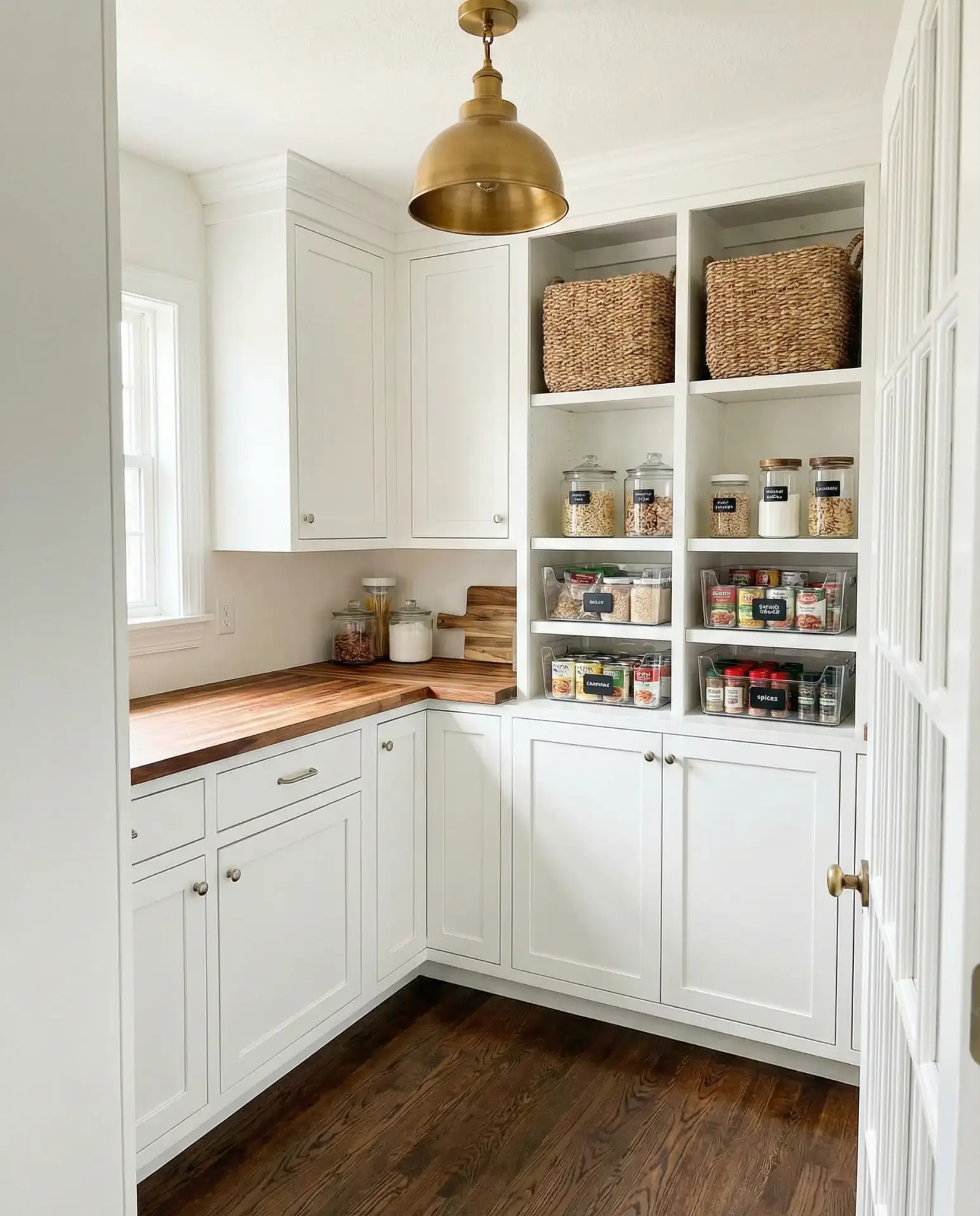 Walk-In Corner Pantry with Custom Cabinetry 2