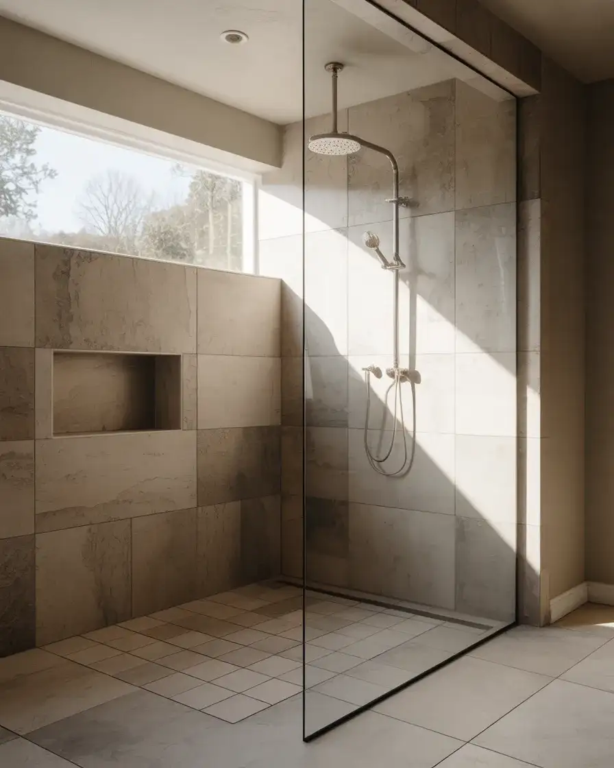 Walk-In Shower With Frameless Glass 1