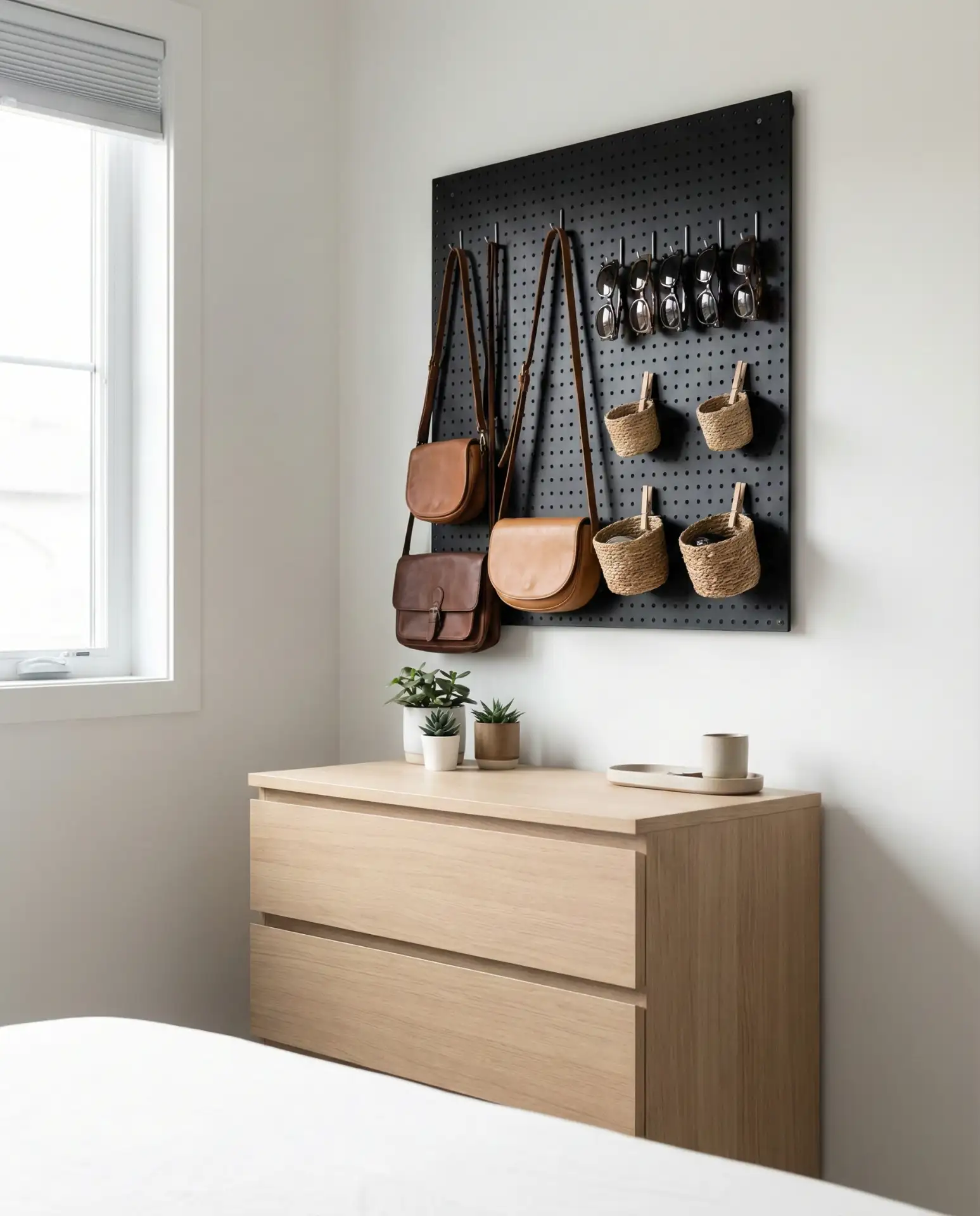 Wall-Mounted Pegboard for Accessories 1