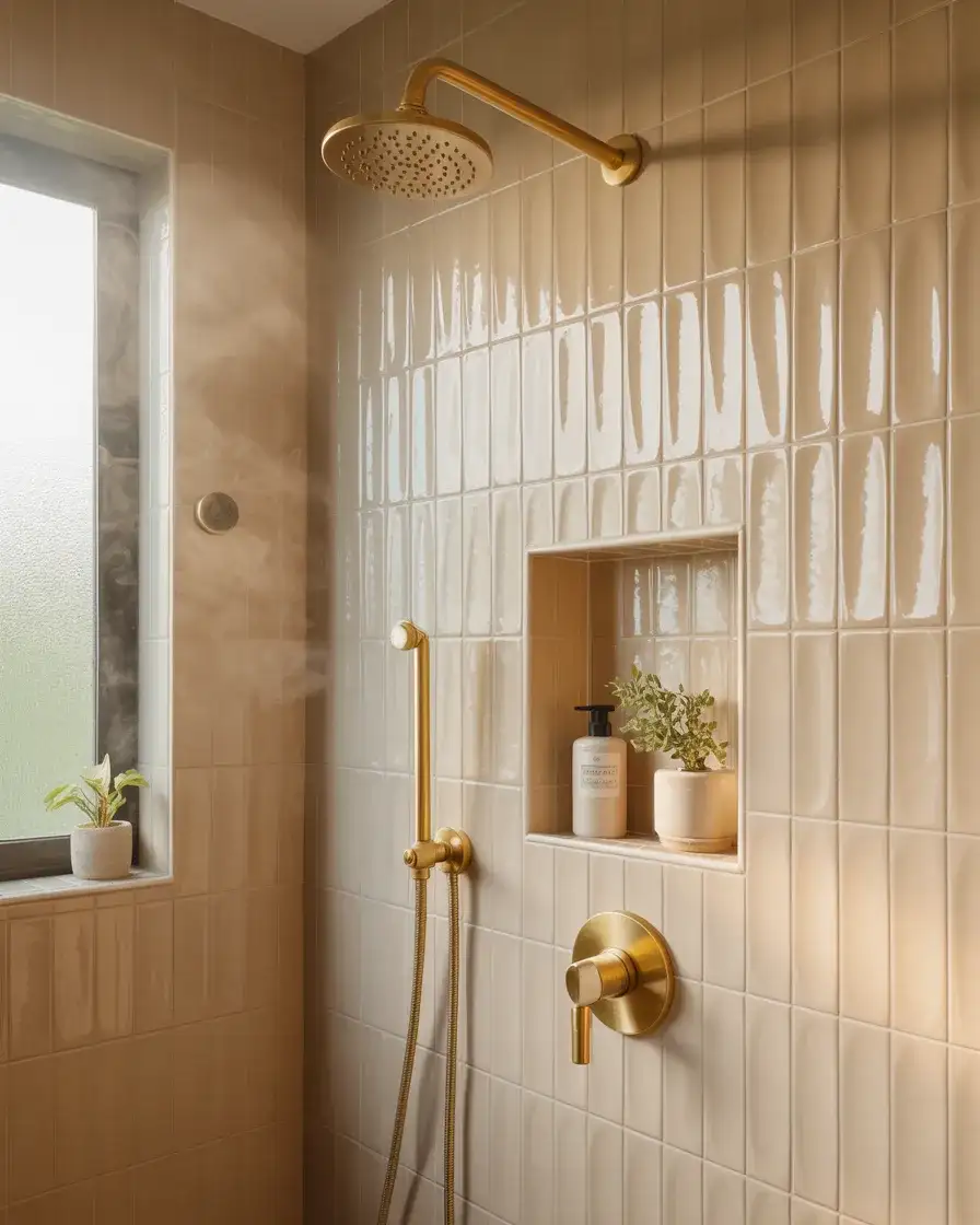 Warm Wavy Tile Walls 1