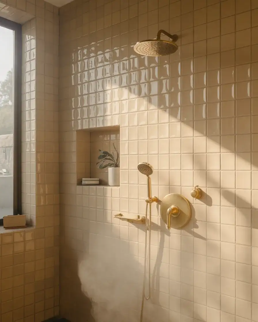 Warm Wavy Tile Walls 2