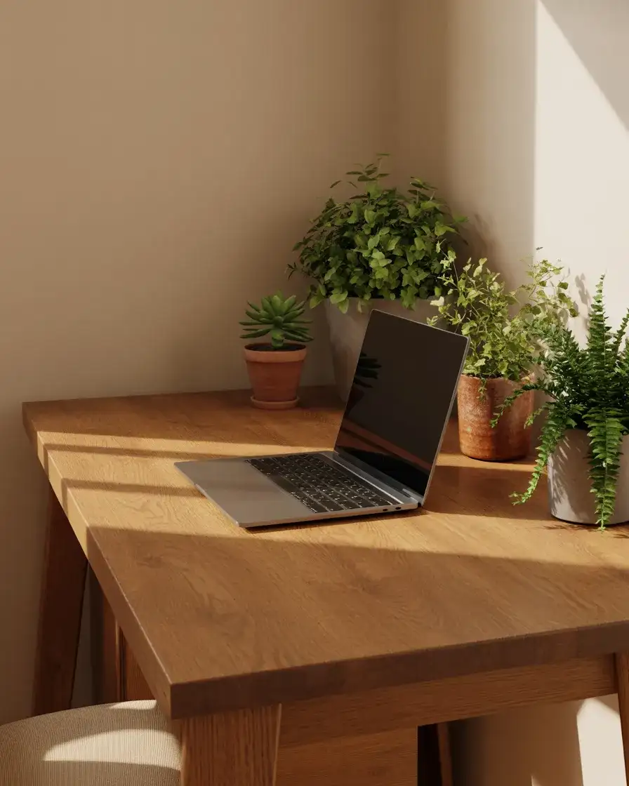 Warm Wood and Greenery Combination 2