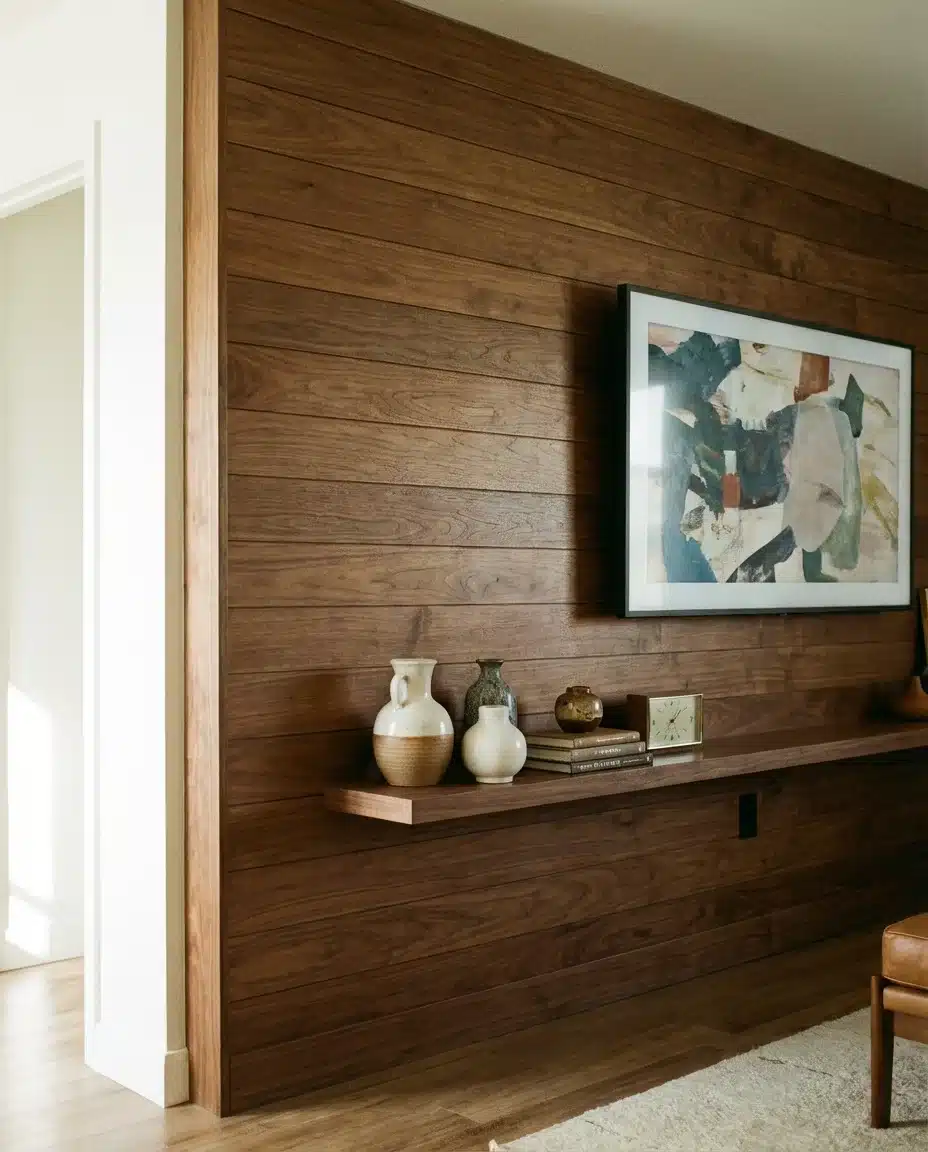 Wood Paneling Behind the TV 2