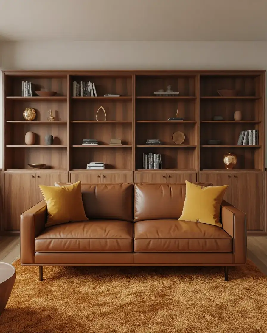 Yellow and Brown Cheerful Earthy Living Room 2