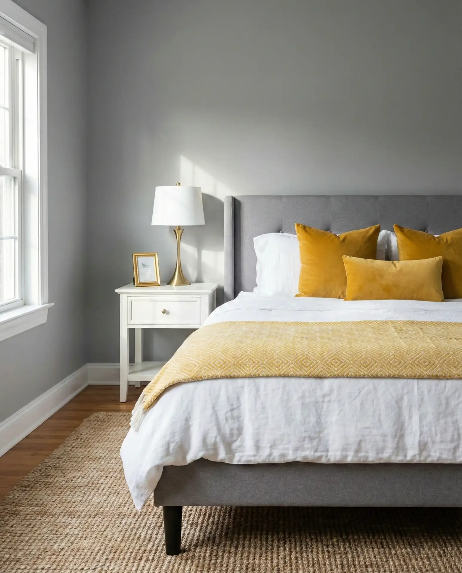 Yellow and Gray Bedroom with Cheerful Energy 2