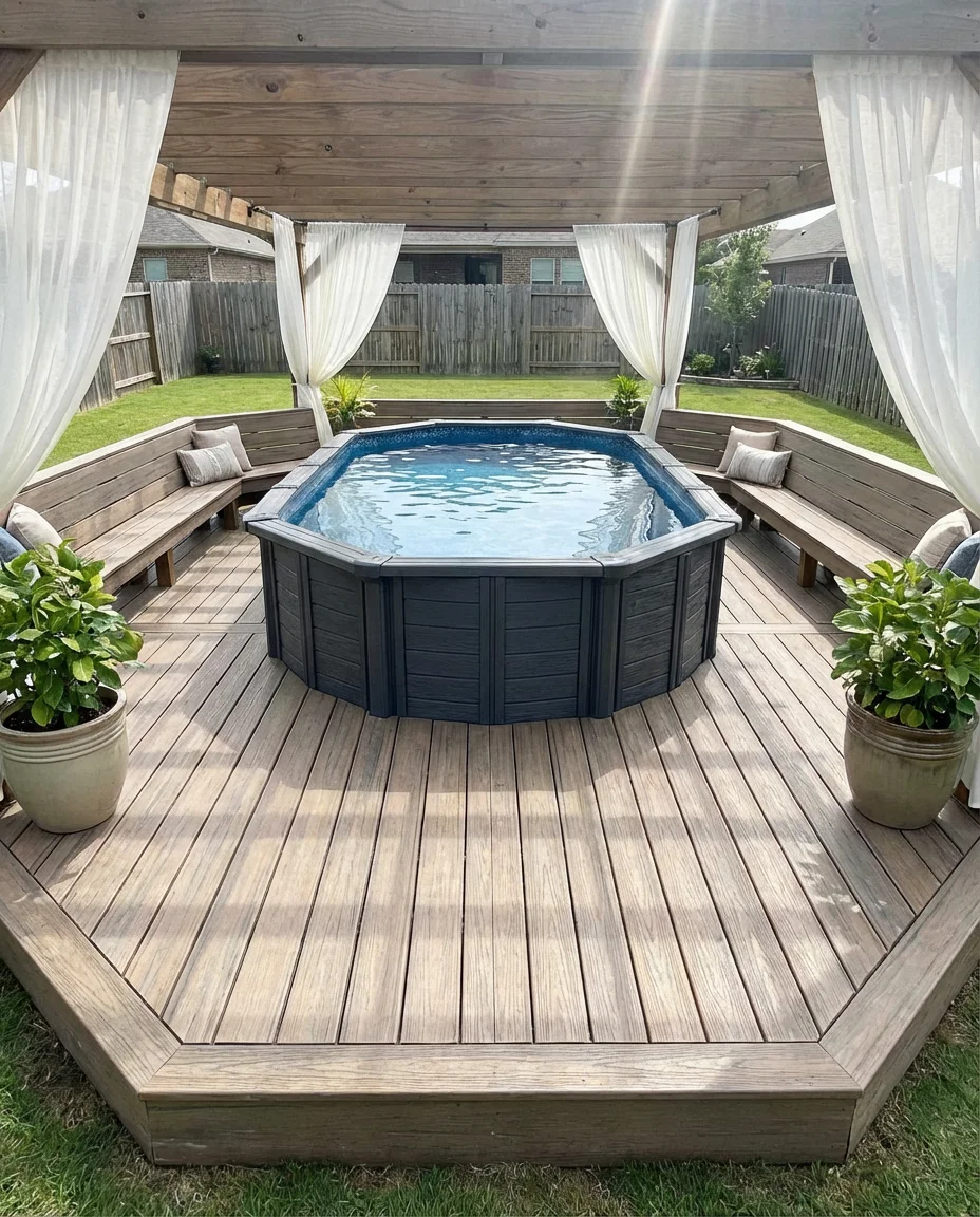 Above Ground Pool with Deck Surround 1