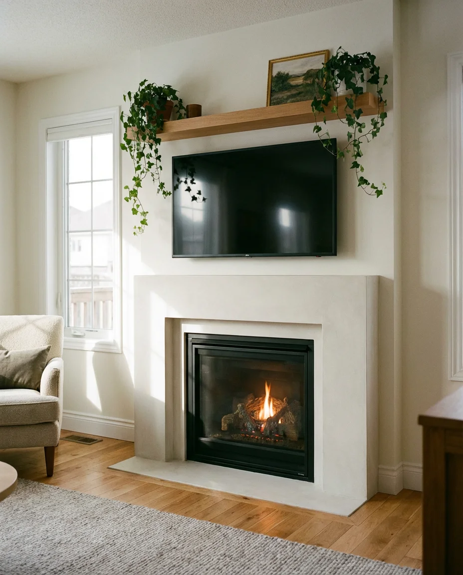 Above the TV Fireplace Display 1