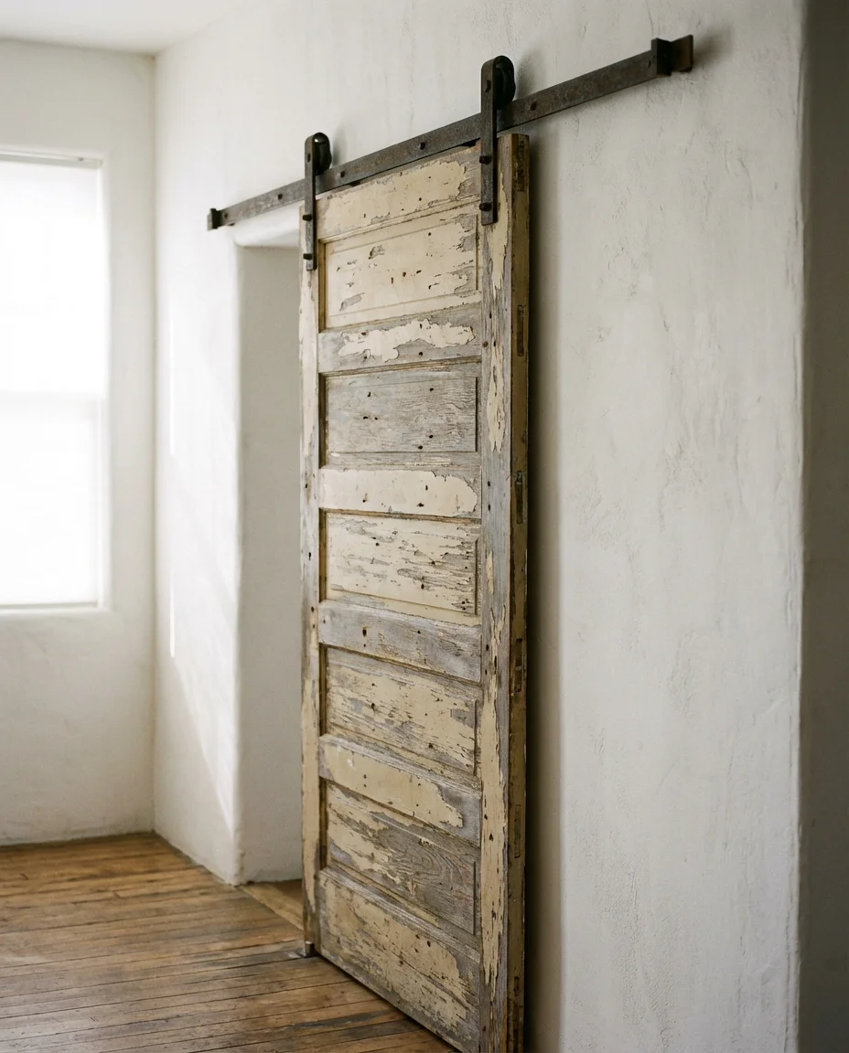 Antique Barn Door Sourced From a Salvage Yard 1