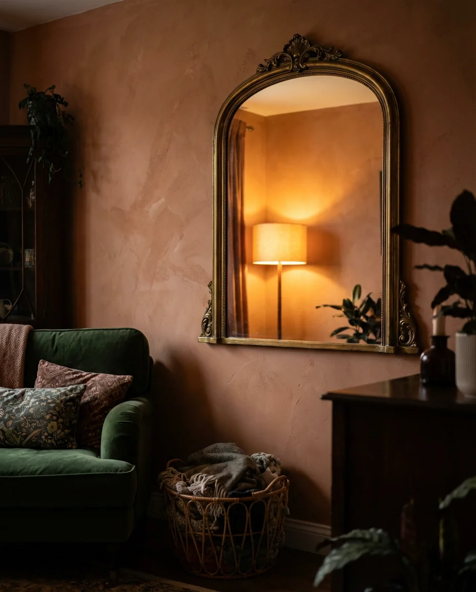 Arched Mirror as a Living Room Focal Point 2