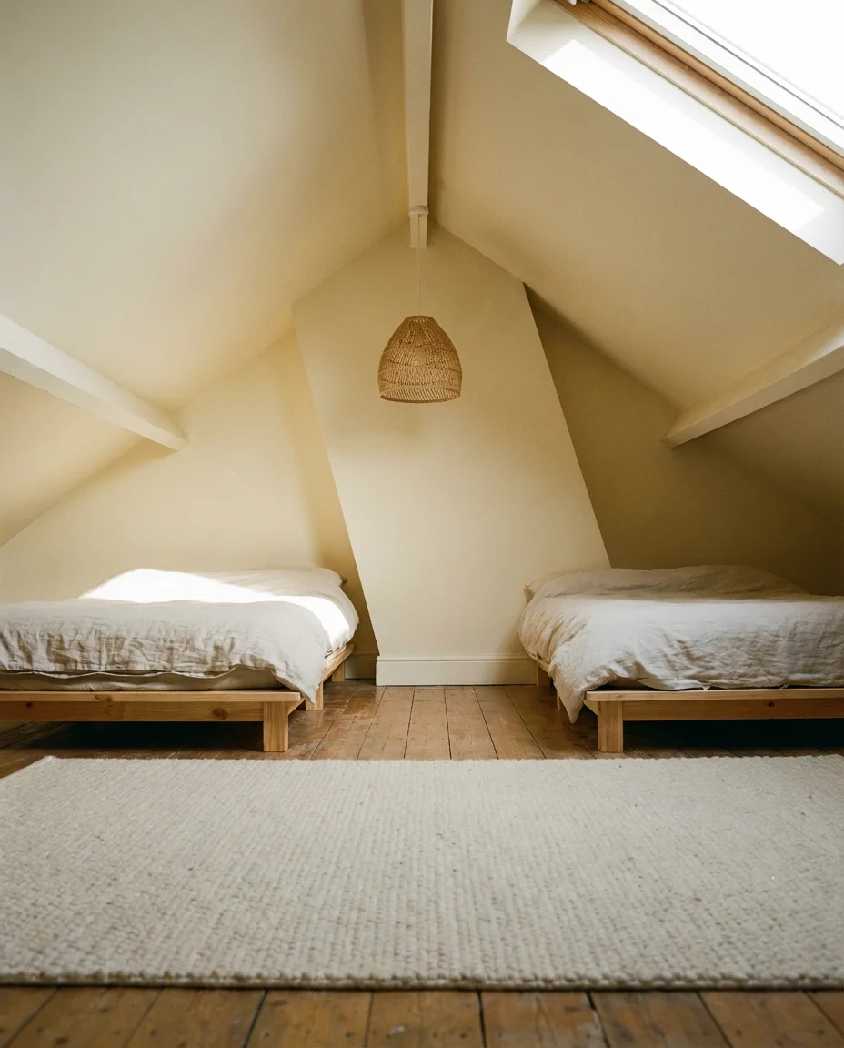 Attic Twin Bedroom With Sloped-Ceiling Magic 2