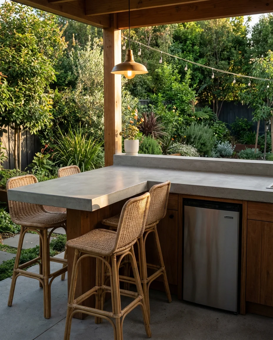 Backyard Entertainment Zone with Outdoor Bar 1