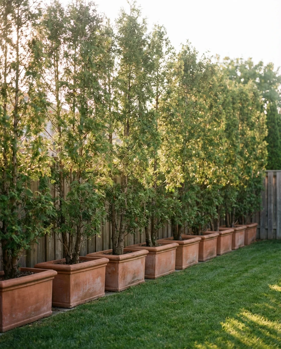 Backyard Privacy Screen with Living Walls 2