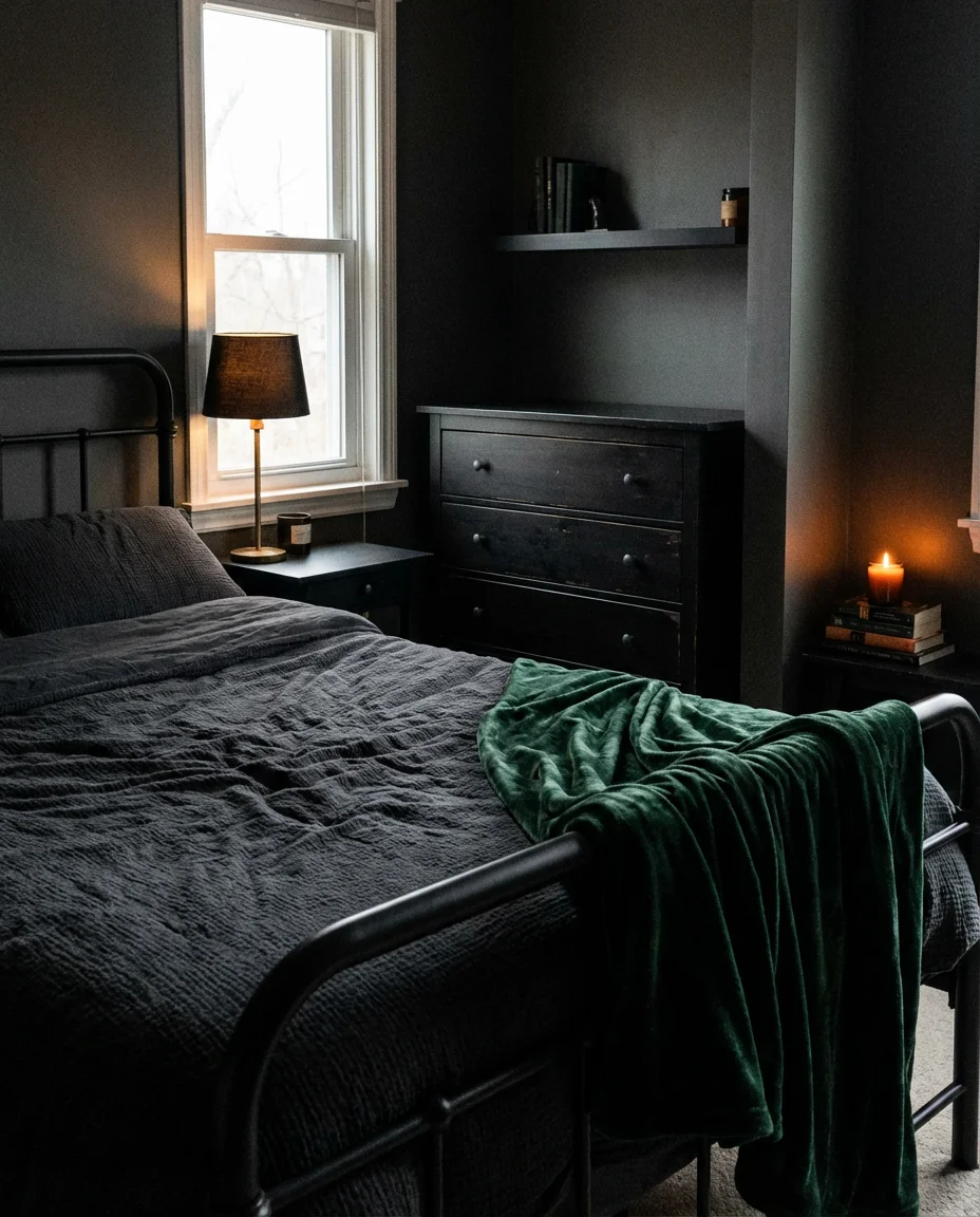 Baddie Bedroom with Dark Drama and Moody Lighting 2
