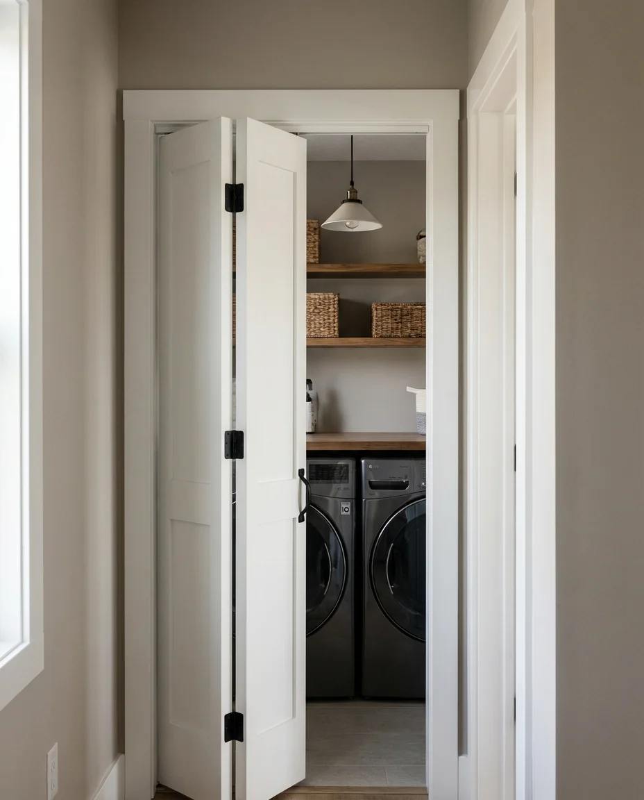 Bifold Barn Door for a Laundry Room 1