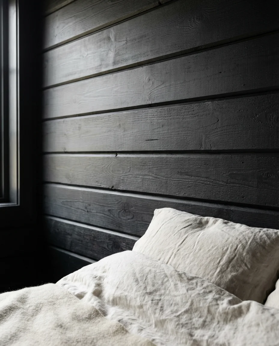 Black Shiplap Feature Wall 2