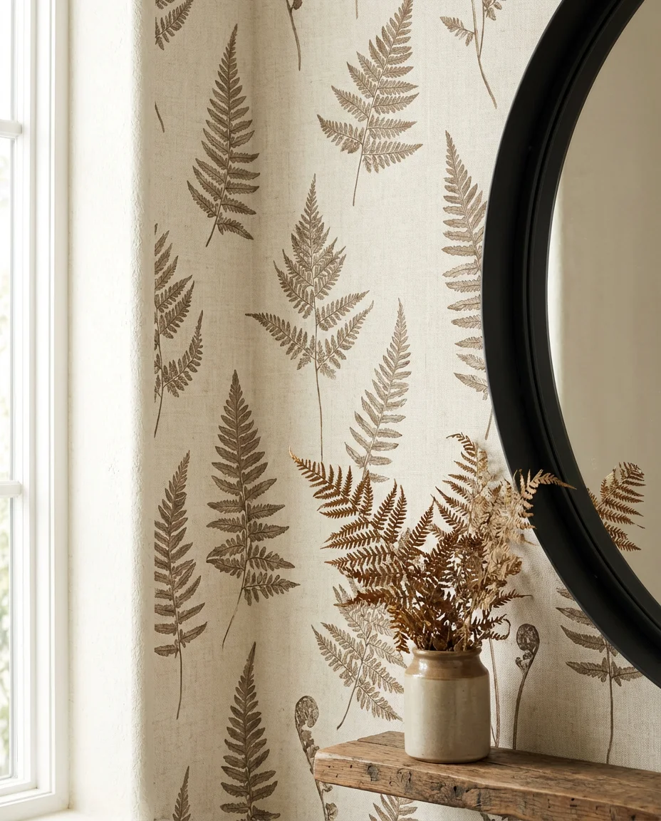Botanical Wallpaper for a Layered Living Feel 2