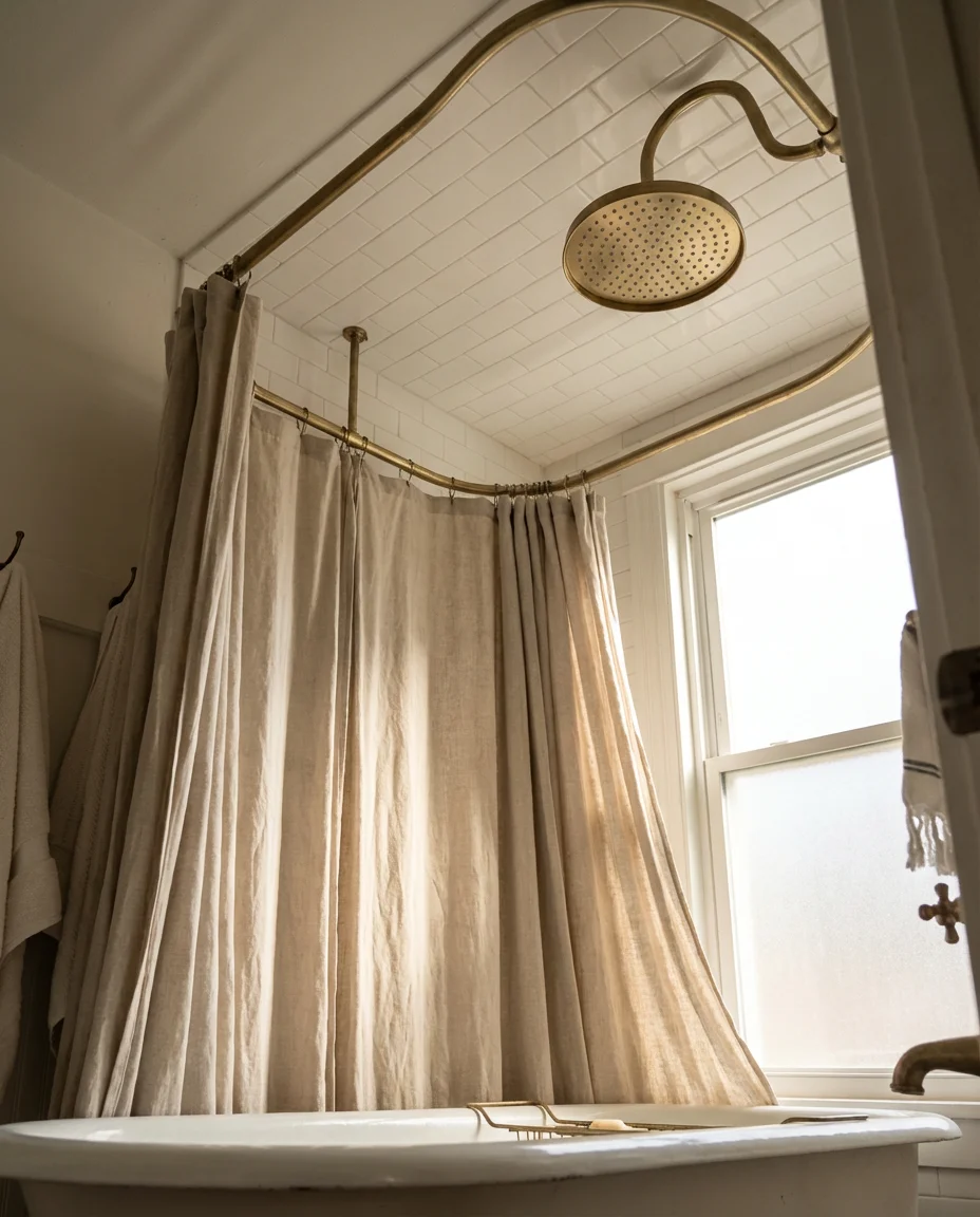 Clawfoot Tub With a Modern Shower Conversion 2