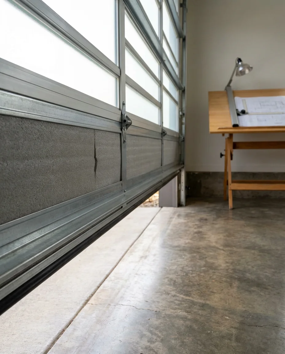 Closing Off the Garage for a Home Studio or Gym 2