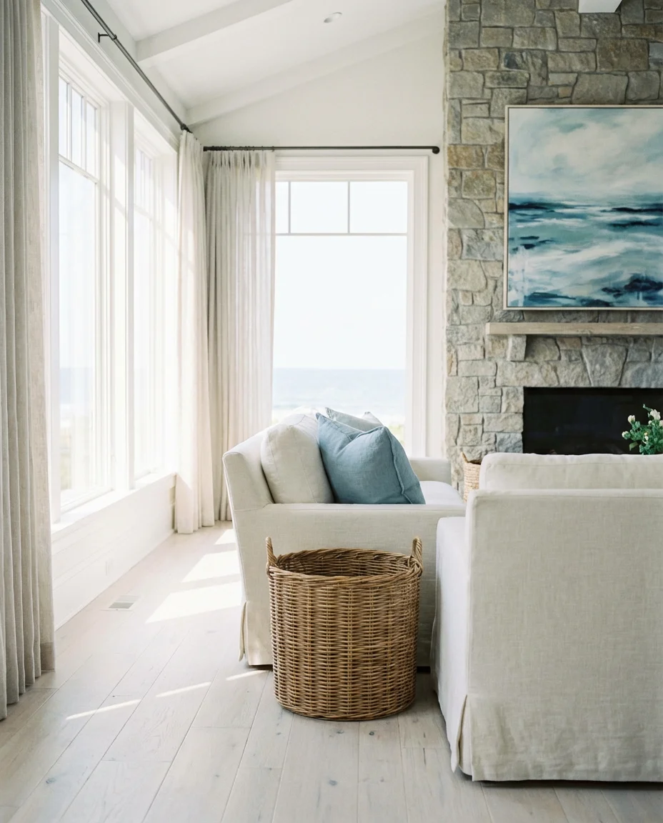 Coastal Farmhouse With Whitewashed Wood 1