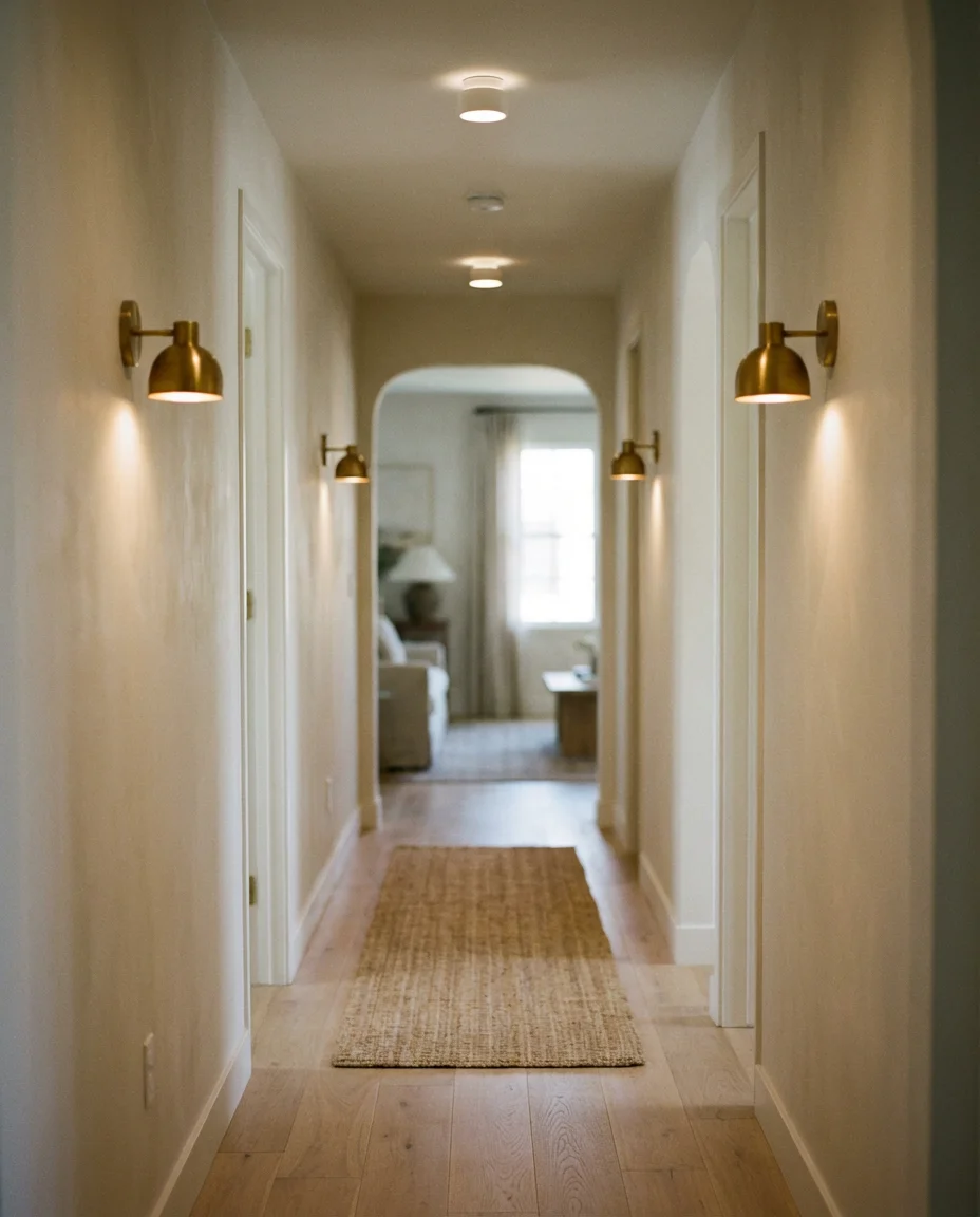 Color-Temperature Layering in a Narrow Hallway 1