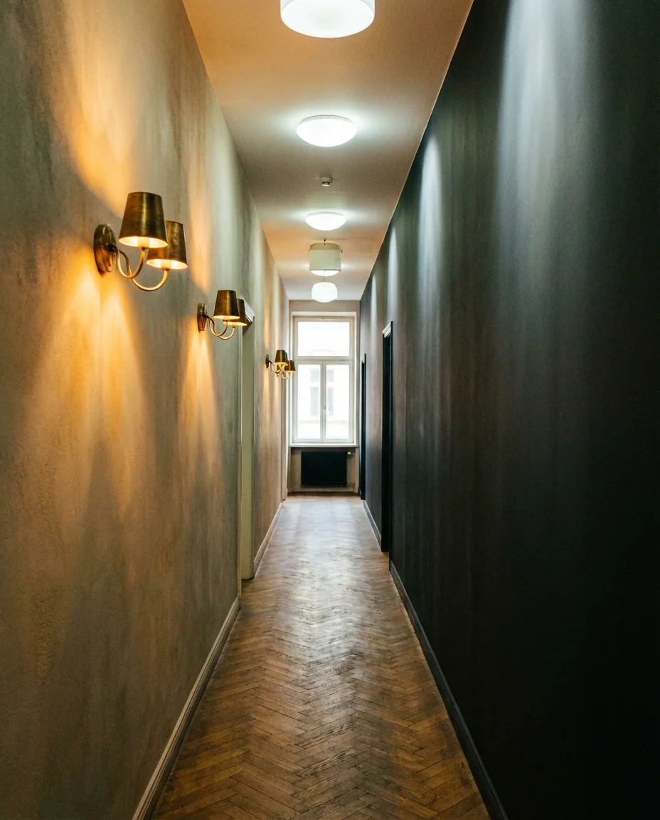 Color-Temperature Layering in a Narrow Hallway 2