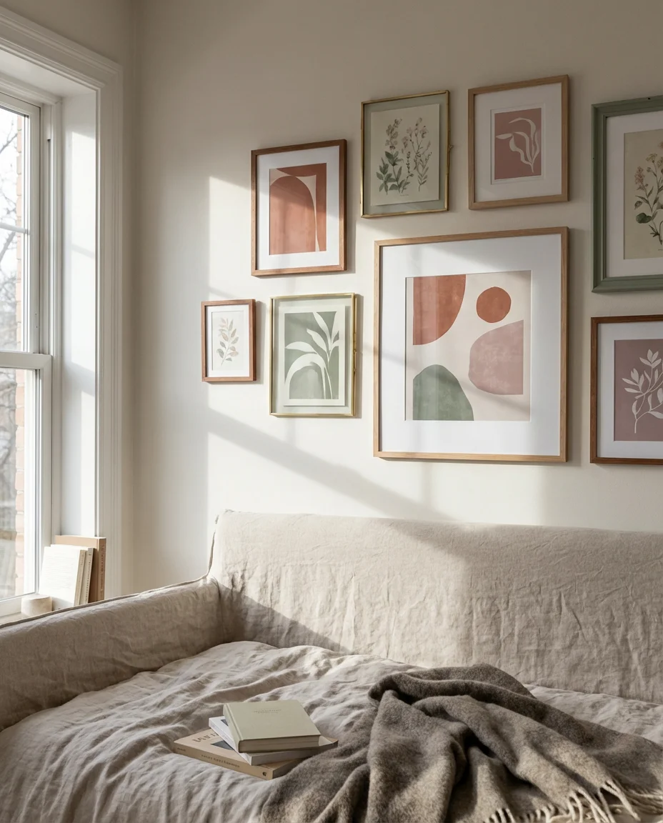 Colorful Bedroom Gallery Above the Headboard 1