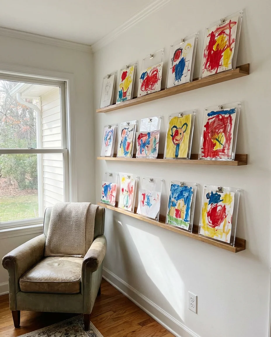 Colorful Children's Art Gallery in the Family Room 1