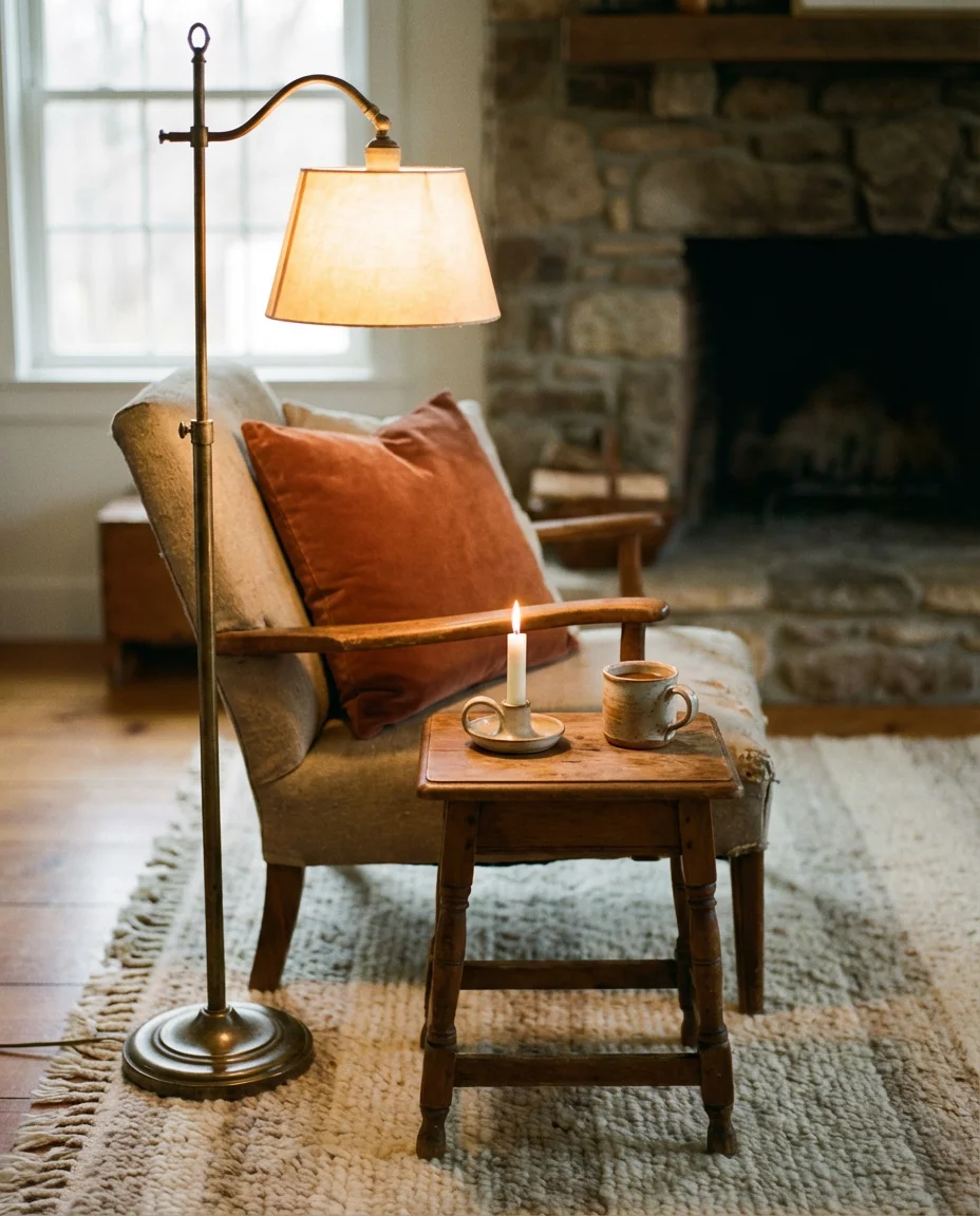 Cozy Layered Textiles and Soft Lighting 2