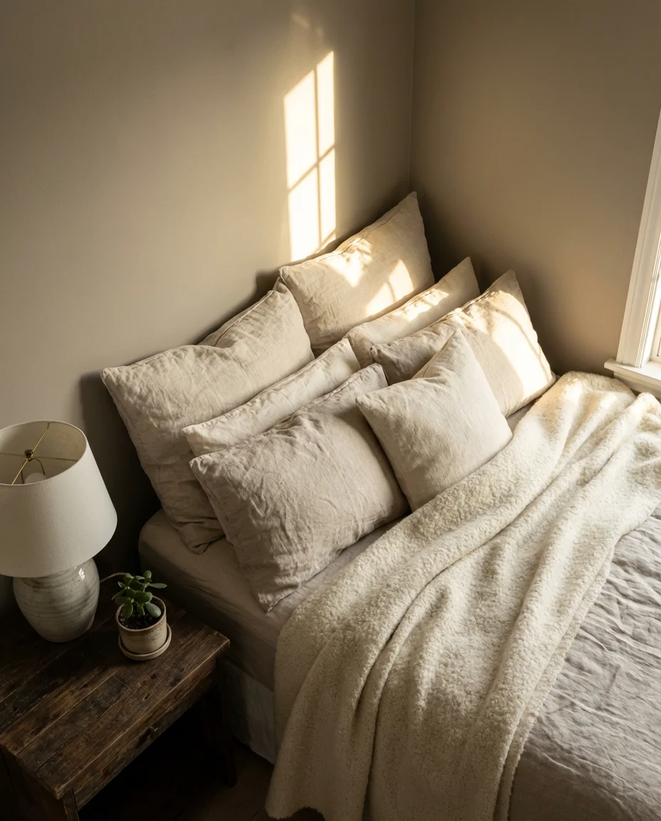 Cozy Neutral Layers That Make a Tiny Room Feel Like a Retreat 2