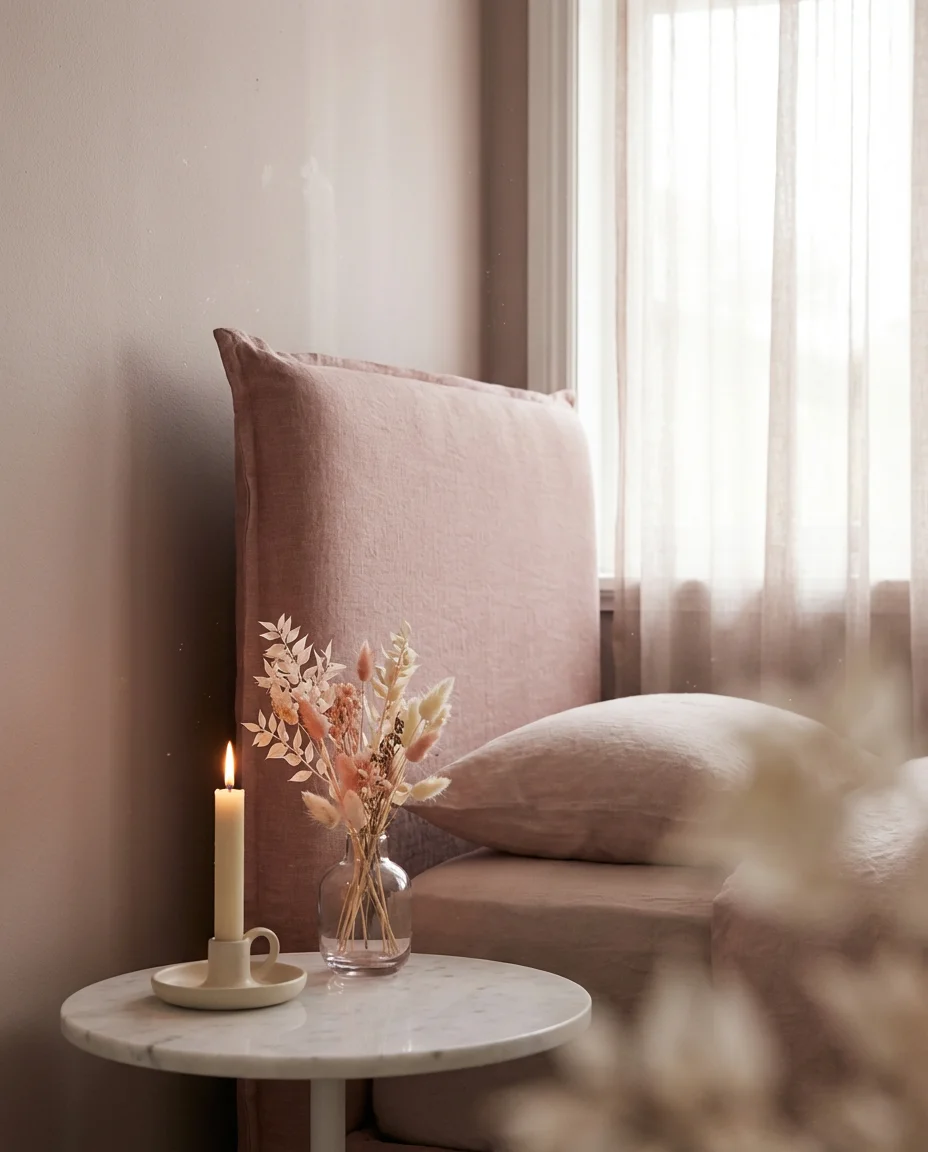 Cozy Pink Bedroom with Romantic Vintage Touches 2
