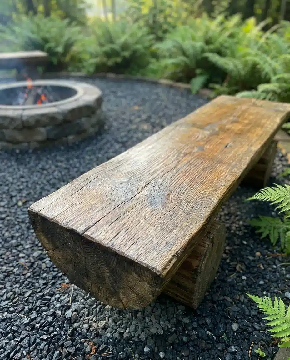 Cozy Rustic Fire Pit Circle With Log Seating 2