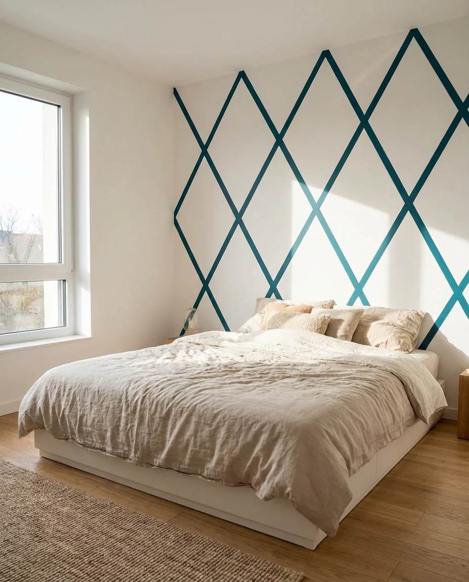 DIY Painted Geometric Accent Wall 1