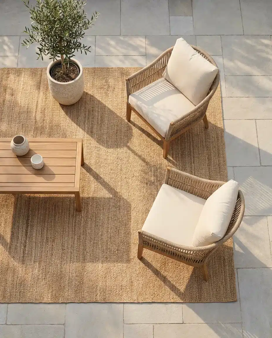 Decorating a Patio With Outdoor Rugs and Textiles 2