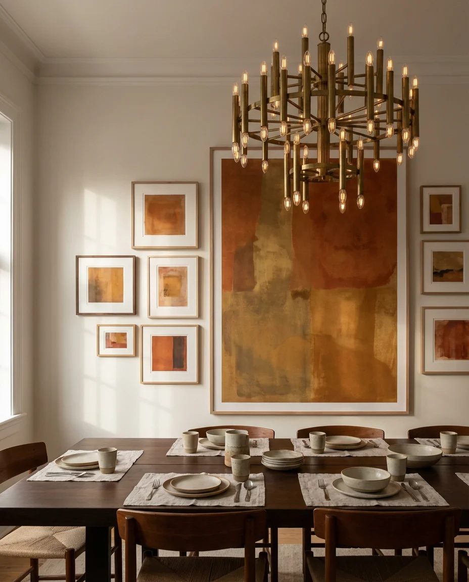 Dining Room Gallery with Oversized Art Anchor 1