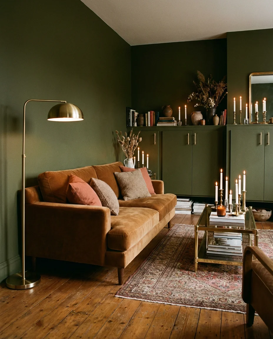 Earthy Bohemian Living Room with Macramé and Wood 1