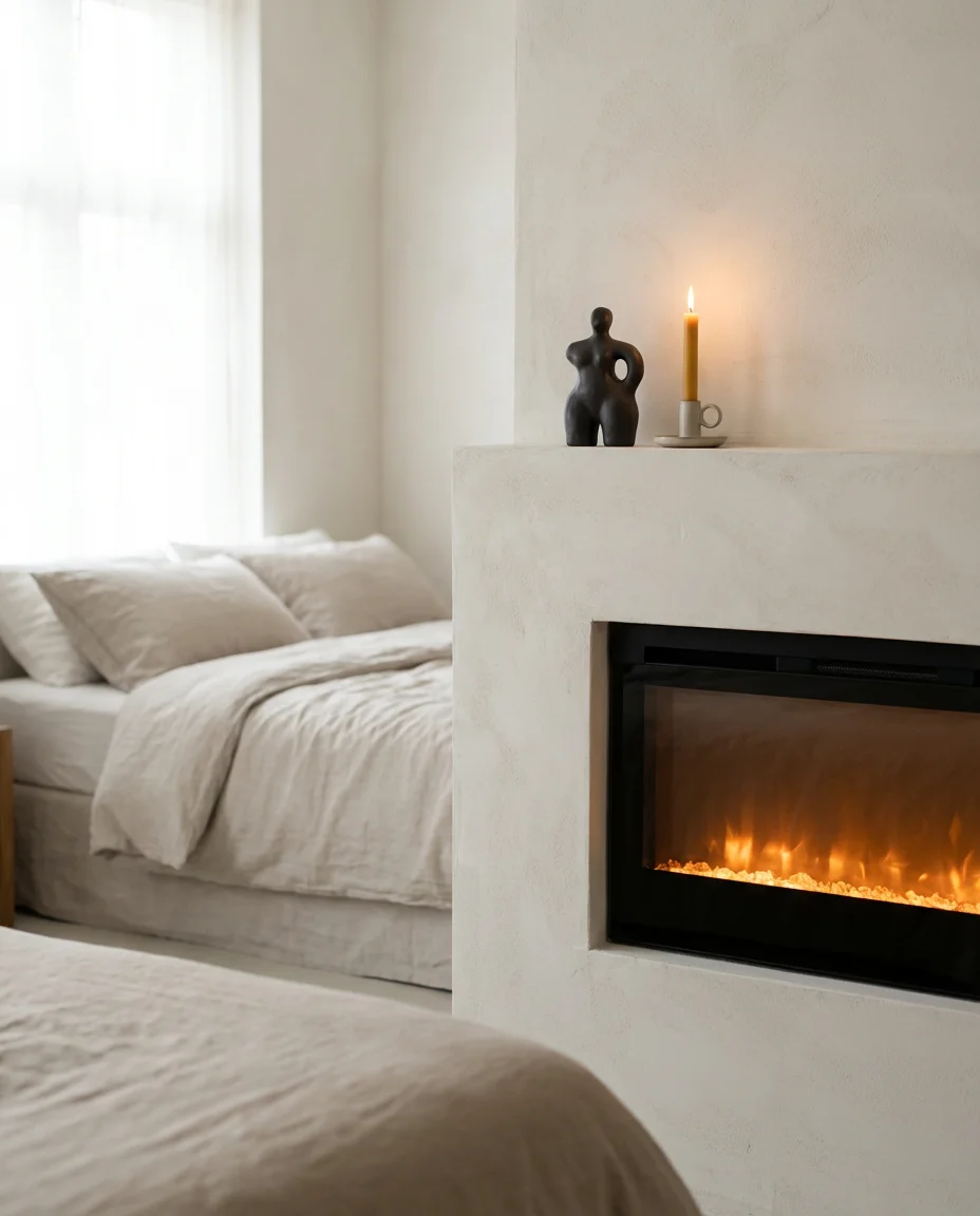 Electric Fireplace in the Bedroom 1