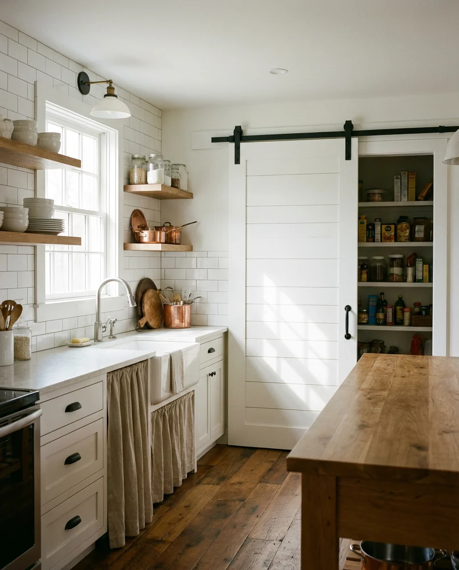 Farmhouse Barn Door in a Kitchen Pantry 1