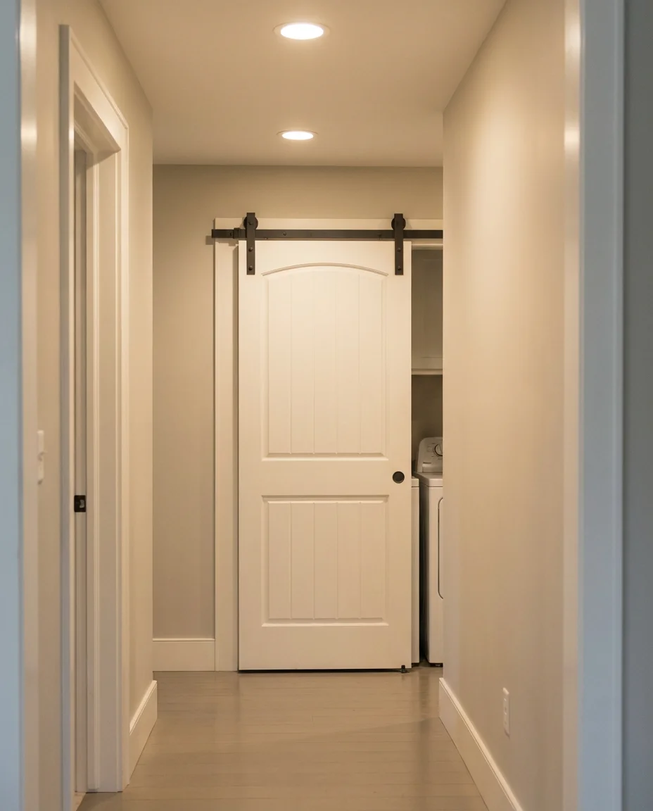 Foldable Barn Door for a Compact Closet 2