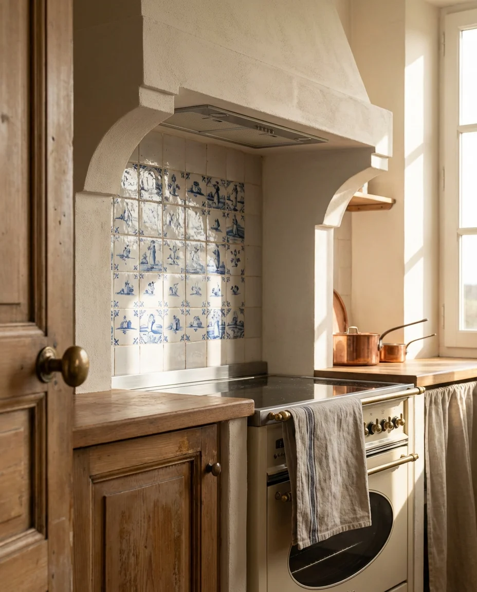 French Coastal Kitchen with Vintage Charm 2
