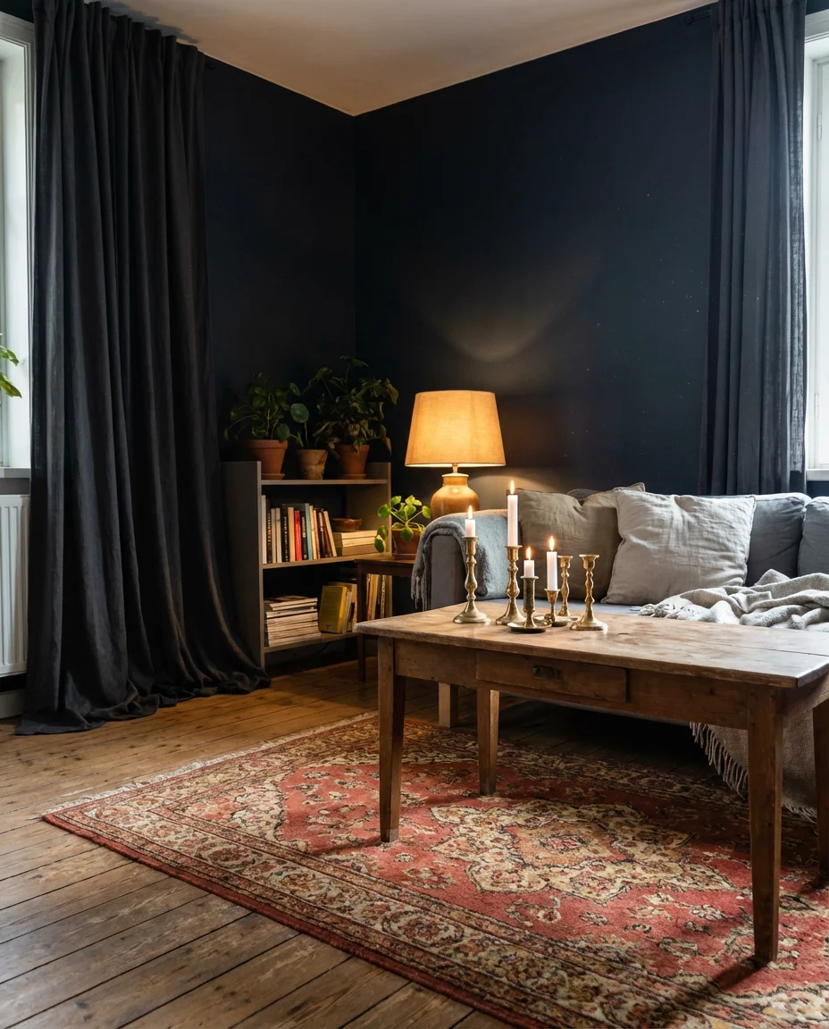 Full Moody Living Room Transformation on a Real Budget 1