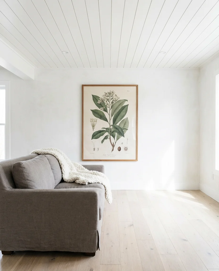 Gray and White Farmhouse With Minimalist Edge 1