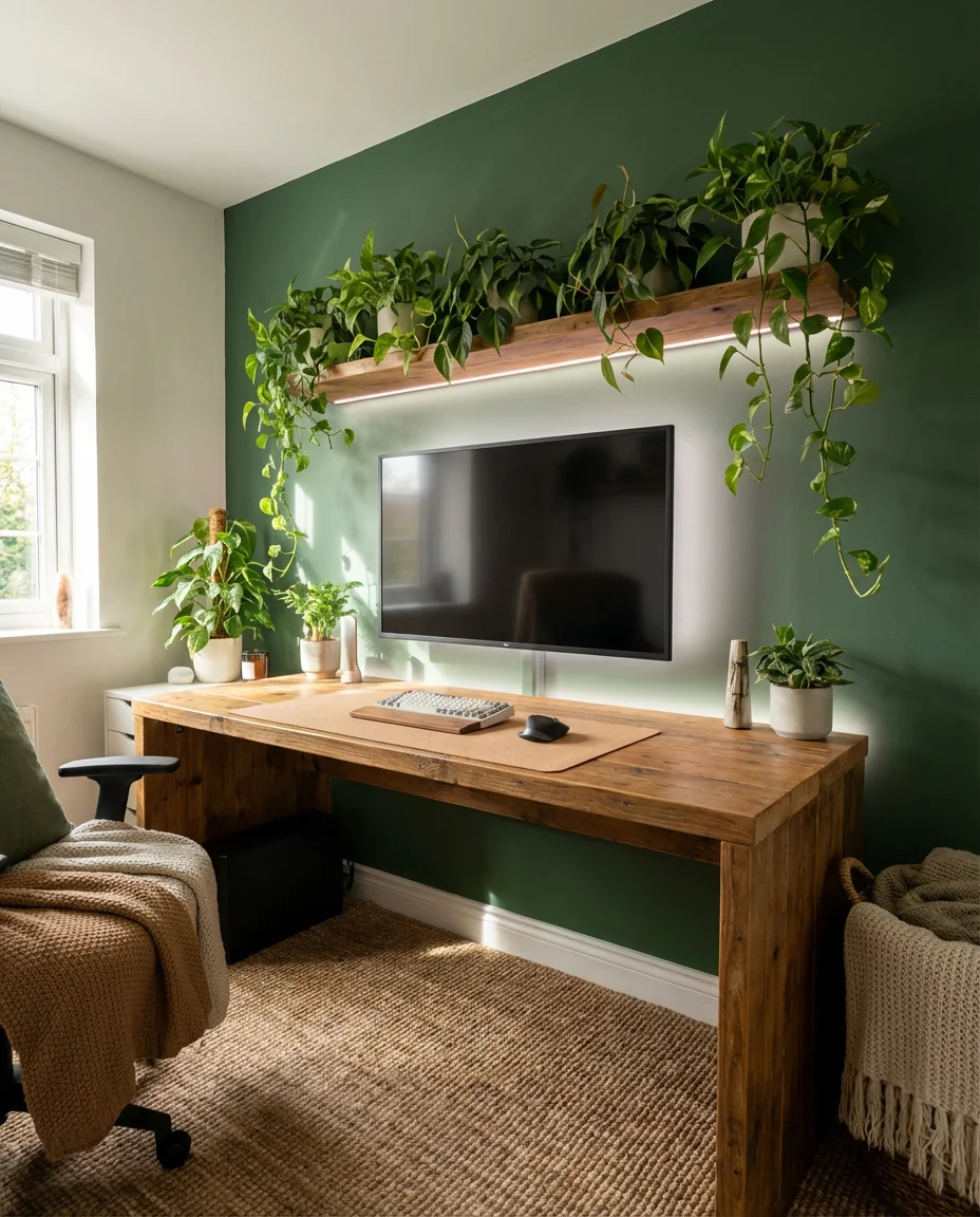 Green Nature Inspired Gaming Room 1