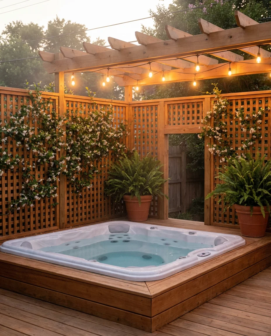 Hot Tub Privacy Nook 1