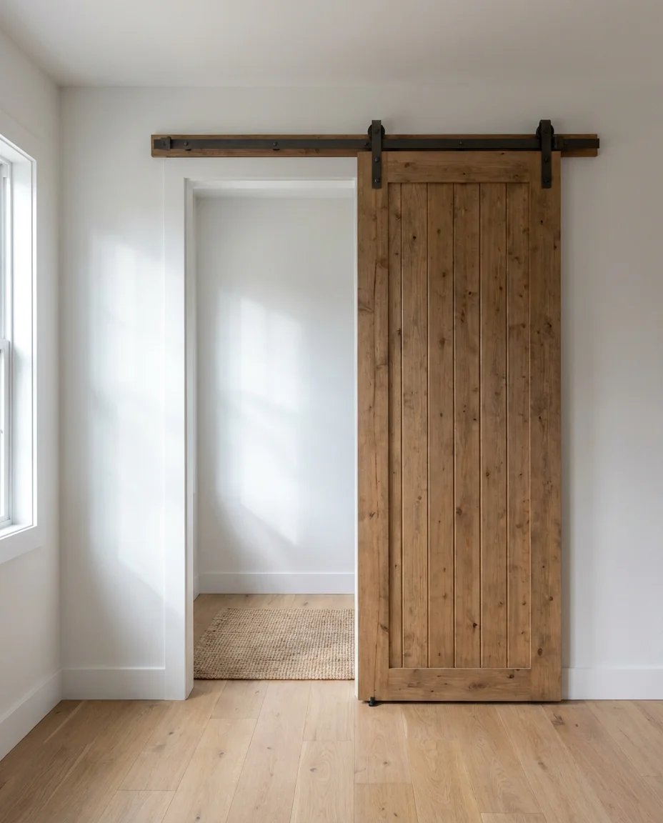How to Install a Barn Door Over an Existing Frame 2