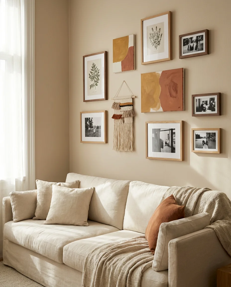 Ideas Earth Tones with Layered Area Rugs 1