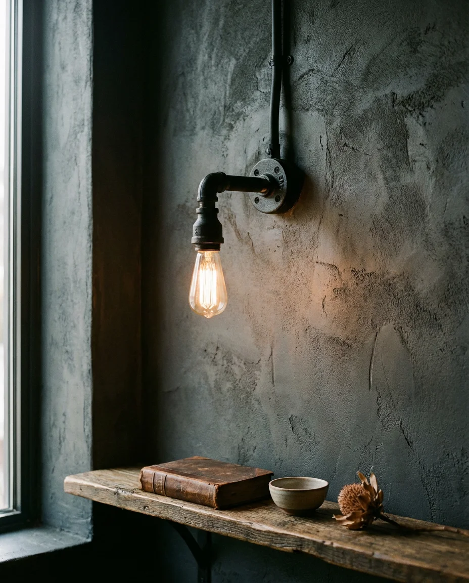 Industrial Pipe Sconces for a Loft-Style Hall 2