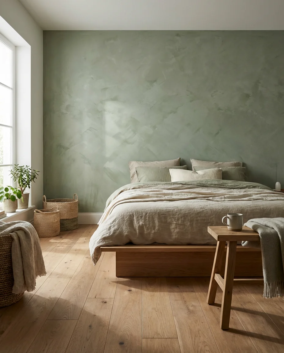 Limewash Texture in Sage 1