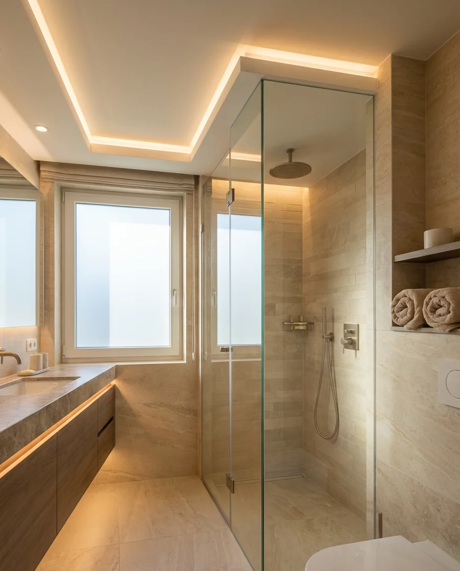 Luxury Modern Bathroom with Integrated Lighting 2