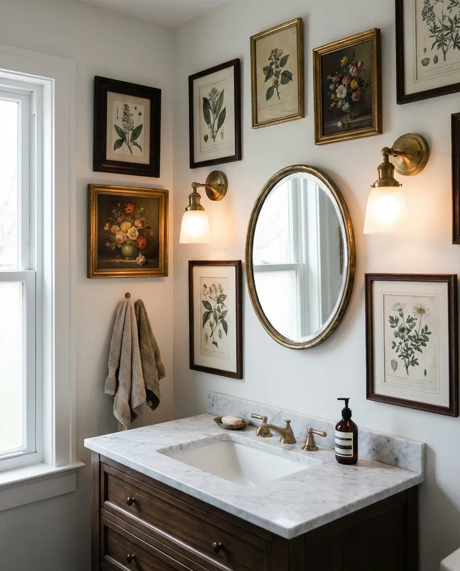 Maximalist Gallery Wall Bathroom 1