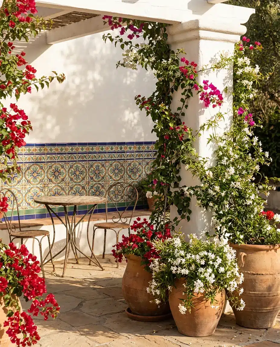 Mediterranean Patio With Terra Cotta and Tile 1
